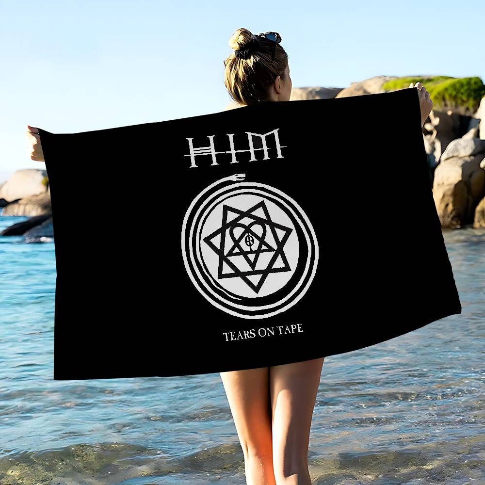 

Rock Band H-HIM Anime Beach Swimming Towel Soft Absorbent Washcloth Children s Gifts for Kids Travel Camping Gym W40*H60(CM)