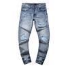 Jeans de Hombre Rectos con Parches Desgastados Estilo Vintage High Street Pantalones Casuales