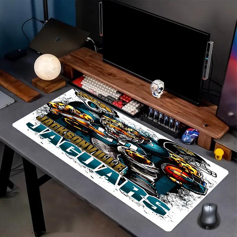 Jacksonville Jaguars Print Mouse Pad, Anti‑Slip Desktop keyboard Mat, for PC Laptop Gaming Working Daily Use, Cool Festival Birthday Gift