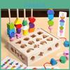 Kids Wooden Educational Stacking Blocks With Color And Shape Sorting Set