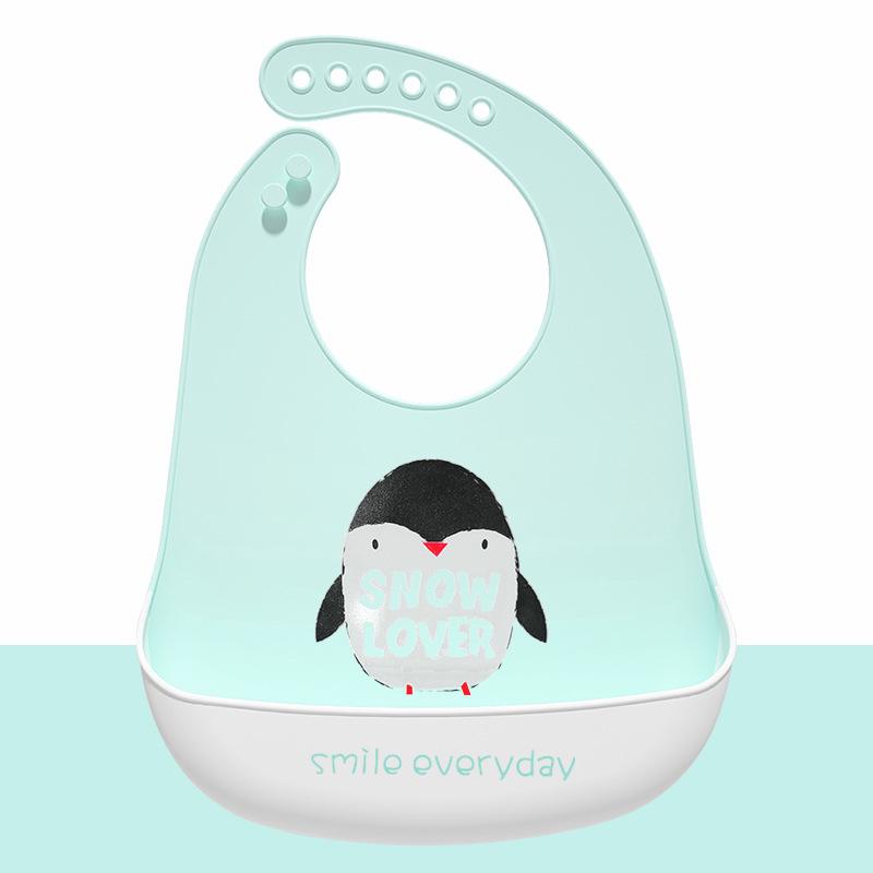 Babador de silicone à prova d'água para bebês - Babador de arroz descartável grande