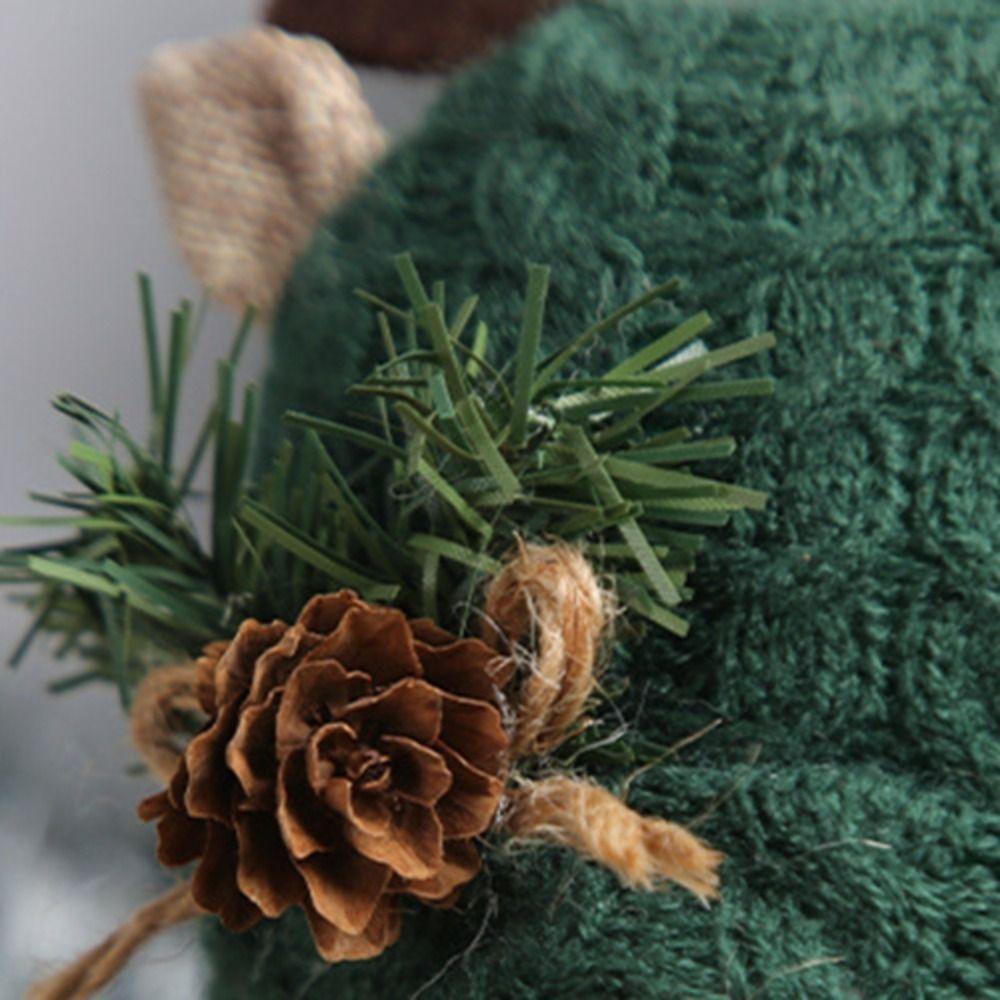 Reusable Antlers Knitted Doll Cute Christmas Dwarf Doll Creative Forest Faceless Doll  Friends