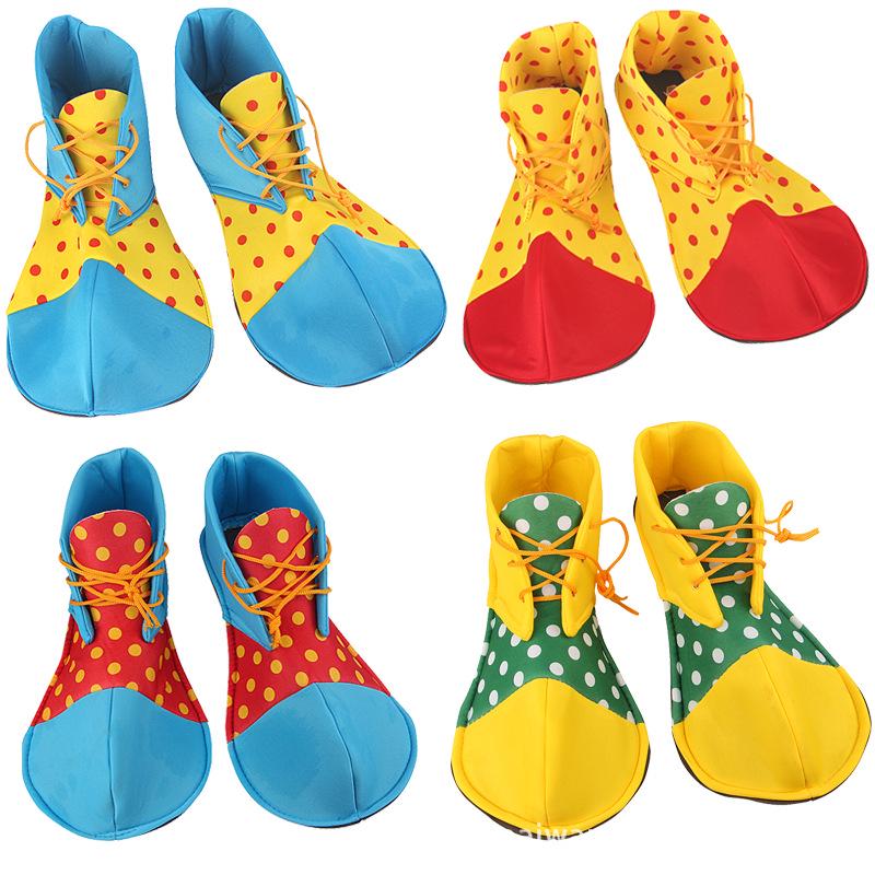 Children's and Adult Festival Clown Cosplay Shoes - Round Toe Dress-up Accessories