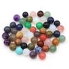 1189-12MM Natural Round Crystal Stone Bead, No Hole, Mini Small Ball for DIY Jewelry and Crafts