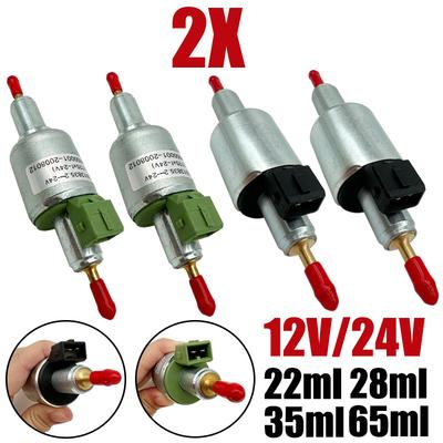 2X 12V/24V Bil Luft Diesel Parkeringsvärmare Olja Bränslepump Puls Mätare Pump För Webasto Eberspacher 2KW 5KW 8KW 22ml 28ml 35ml 65ml