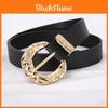 Fashion Faux Leather Waist Belt For Women With Metal Buckle Casual Dress Accessory