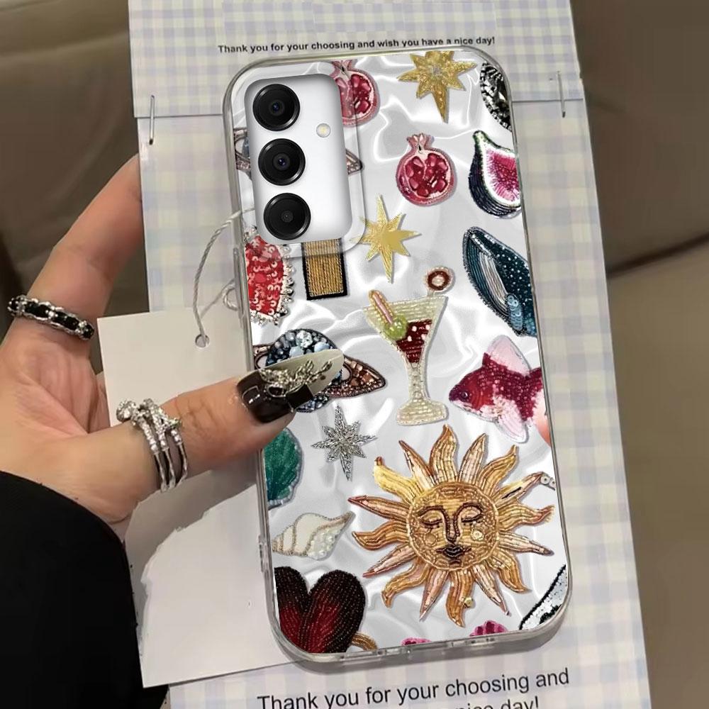 Summer Fruit Sun Face Women Phone Case for Samsung Galaxy A55 A07 A17 A56 A36 A26 A16 A53 A06 A14 A24 A34 A54 A15 A25 A35 Cover