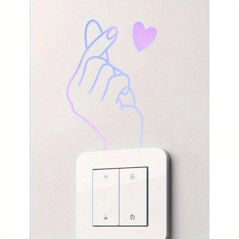 1pc PVC Switch Outlet Wall Sticker, Modern PVC Glow In The Dark Switch Sticker For Home, Stickers, Wall Decal, Vinly Decal For Decoration Stickers