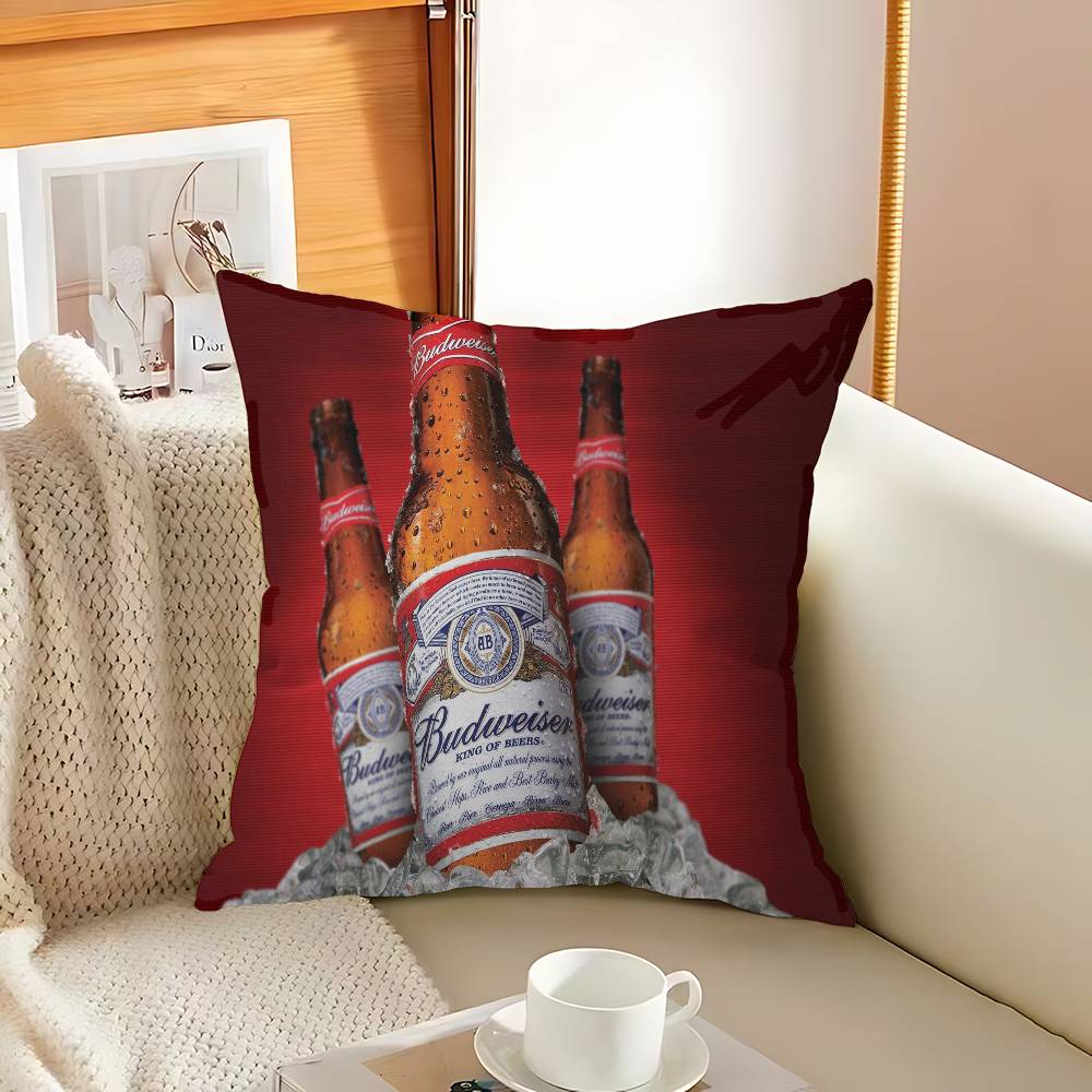 B-Budweisers Cushion Cover Polyester Sofa Cushions Decorative Throw Pillows Home Decoration Pillowcover