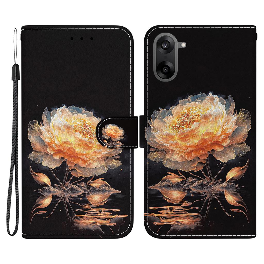 För OnePlus Nord CE5 5G Plånboksfodral Anti-Fall Mönstertryck Läder Flipskydd med Rem