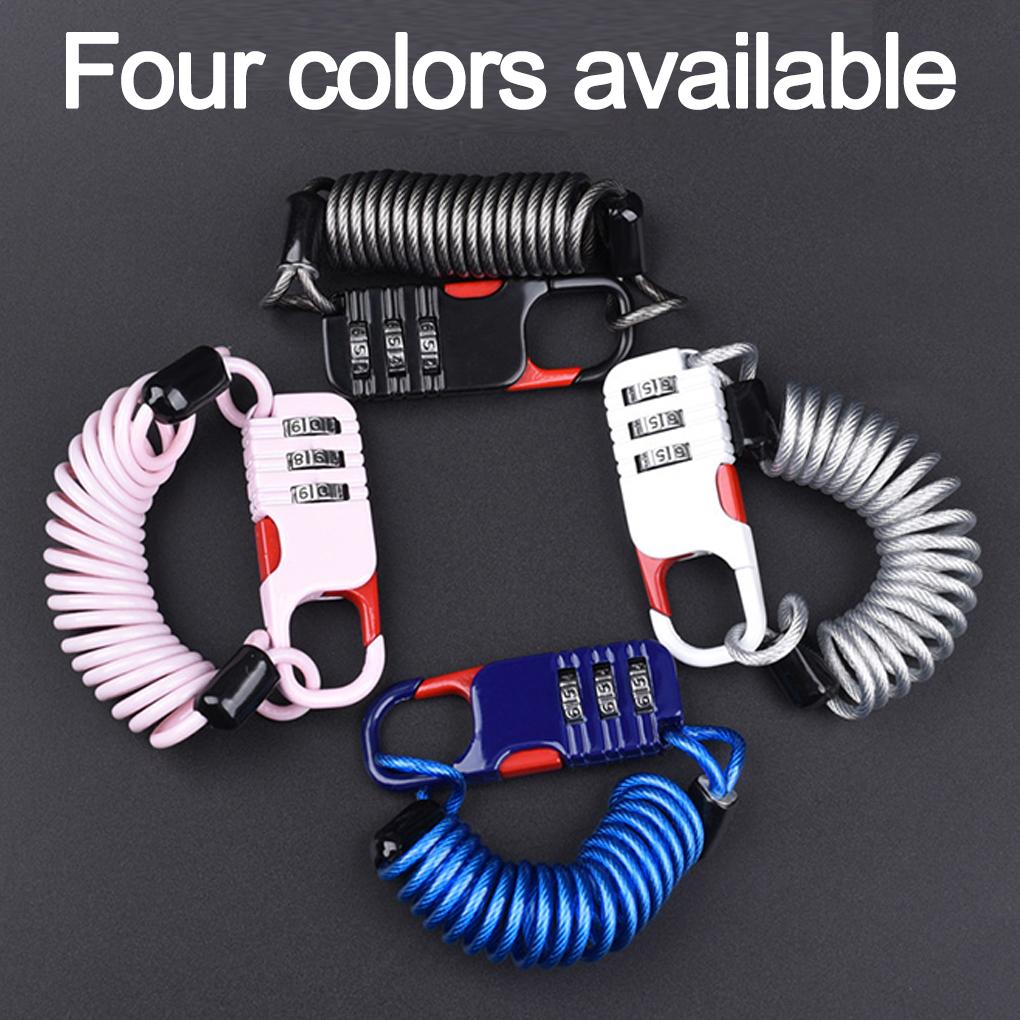 Motorcycle Helmet Anti-theft Password Lock Zinc Aluminum Alloy Digit Password Combination Lock Muiltcolor Bicycle Accessories
