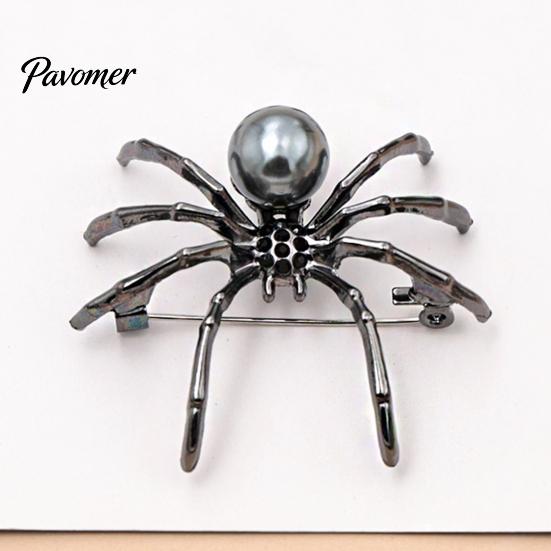 Hemdkragen-Anstecker 1/2 Stück 3D Spinnen-Brosche für Halloween, Horror-Legierung Metall Kleidungspins Anstecknadel, Kleidung Jacken Rucksäcke Kostümzubehör Mantel