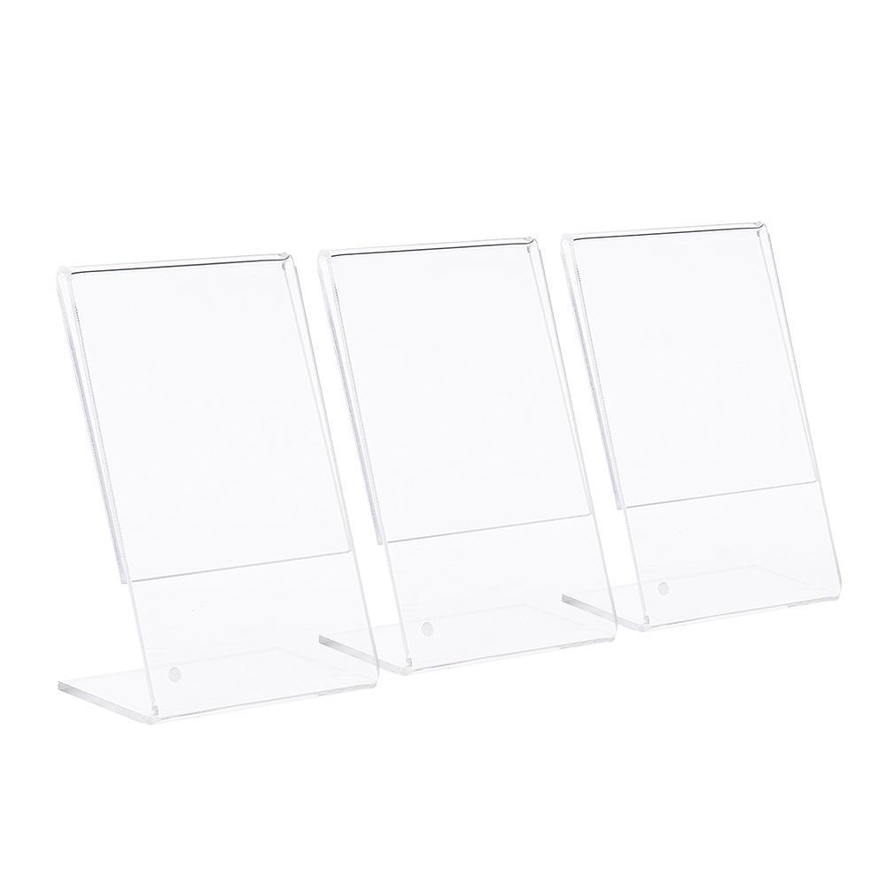 3 Packs 3inches L Shape Acrylic Photo Frame Transparent Mini Stand Compatible with Fujifilm Instax Mini 8 8+ 70 7s 90