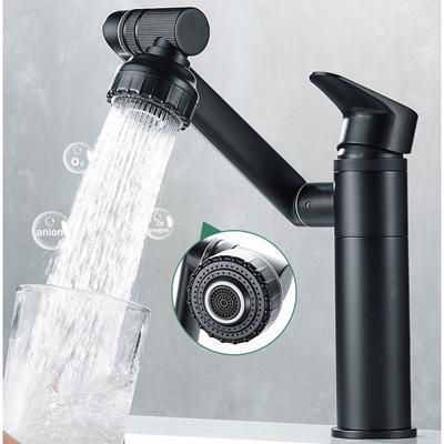 Otočná 1080° Koupelnová dřezová baterie Umyvadlová baterie Baterie na palubě Vodotěsná Vodotěsná Sprchová hlavice Perlátory Vodovodní PIPE x 2
