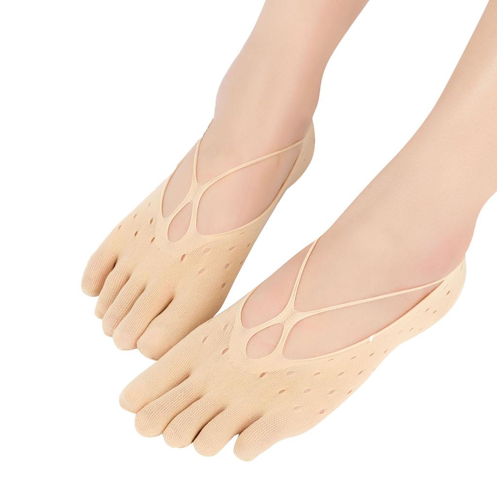 Calzini estivi da donna alla moda a taglio basso, non ultra sottili, a cinque dita