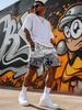 Men's Athletic Basketball Shorts Quick Dry Running Workout Gym Training Shorts Printed Beach Casual Shorts for Men