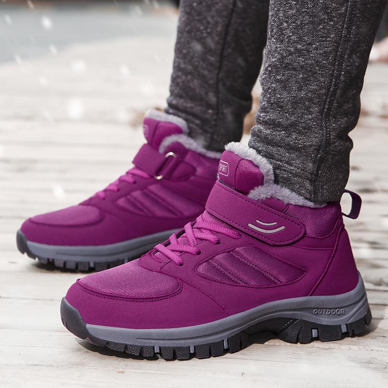 "Pánské zimní vysoké boty do sněhu se silnou podrážkou a plyšovou podšívkou - MX2093"