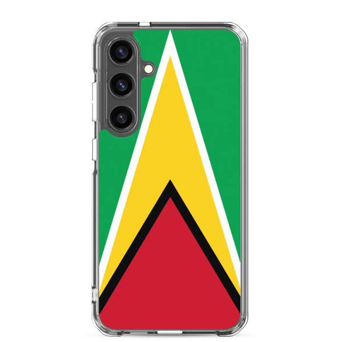 Coque Téléphone - Samsung - Galaxy S21 Ultra - Drapeau Guyana - Souple - Multicolore