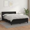 3130775 vidaXL Divan Bed with Mattress Black 140x190 Cm Faux Leather