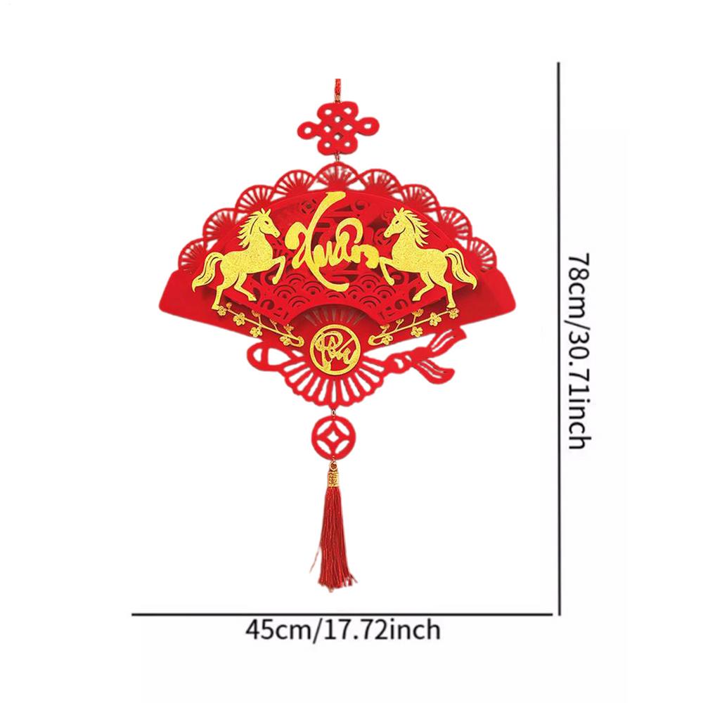 

Horse Year Chinese Pendant Flocked Traditional Flat 2026 Chinese Horse Year Vietnam Pendant For Window Living Room Bedroom