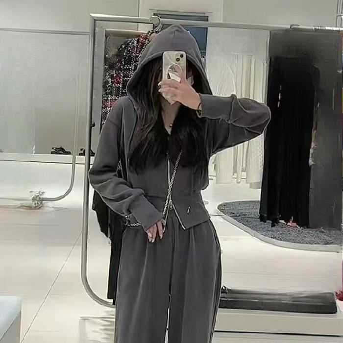 Men's Autumn Sports Suit Women's Loose and Thin Sweater Fashion Casual Two-piece Trend