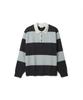NOTIG Wool Blend Boucle Thierry Stripe Sweater Grey_Oka3Swtl102G1