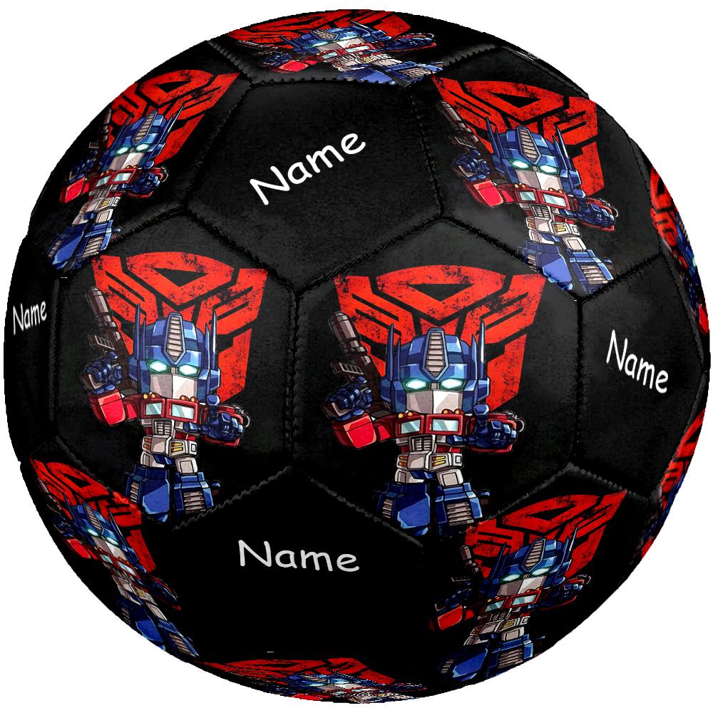 Pallone da Calcio Misura 5 a Tema Transformers con Nome Personalizzabile, Adatto Sia per Partite Indoor che Outdoor, un Regalo Adatto a Tutti.