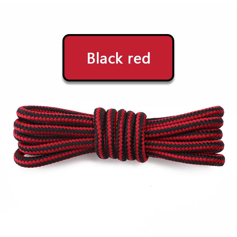 1Pair Boots Round Shoelaces Striped Double Color Shoe Laces Outdoor Hiking Leisure Shoe Lace Sneakers Casual Shoelace Accesories