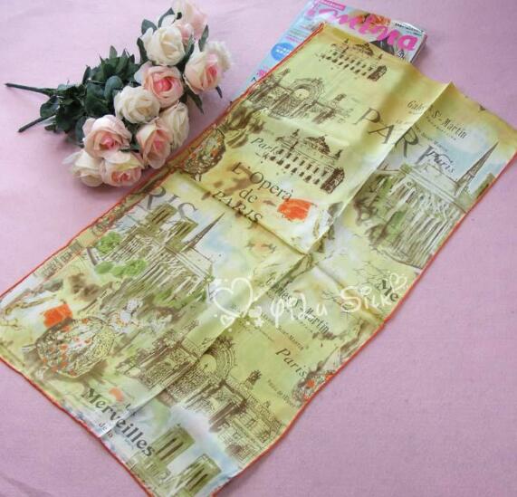 100% Silk Scarf For Women Long Print Luxury Natural Silk Shawls Wraps Floral Printed Ladies Neckscarf Pure Real Silk Scarves