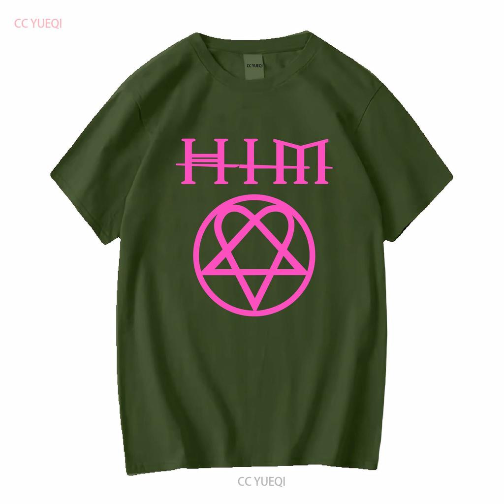 HIM Heartagram His Infernal majesty Band T Shirt Mens L Goth Metal vintage Washed Casual designer clothes graphic Unisex