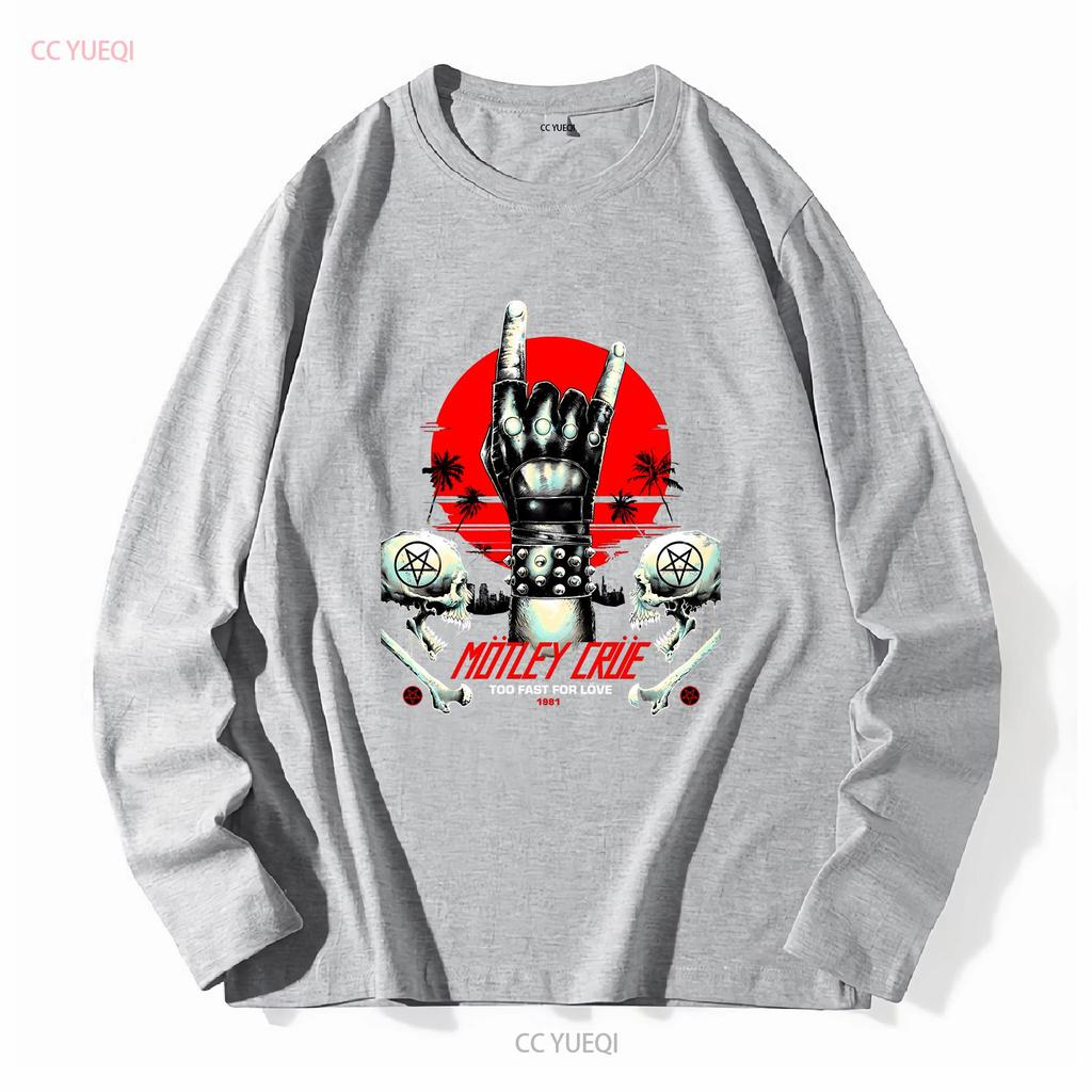 Blandad Besättning För Snabb För Kärlek Tungmetall Rock Bomulls T-shirt S 3XL vintage Tvättad Vardaglig Andningsbar mode Snygg Unisex