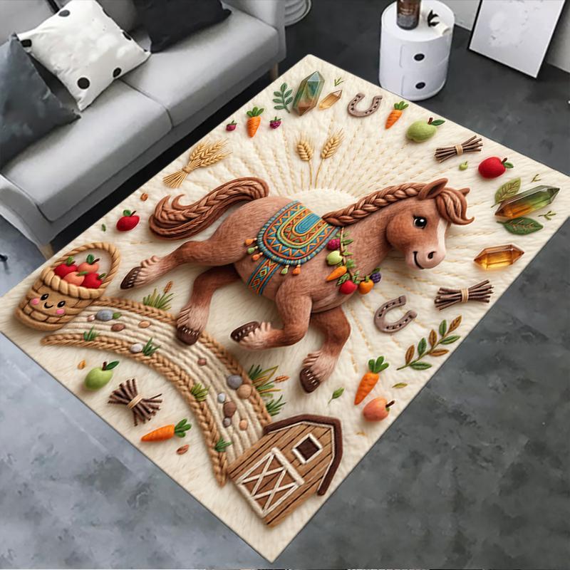 

2025 New Cute animals Carpet Rug for Living Room Bedroom Home Sofa Decoration,Kids play Non-slip Floor Mat 40x60cm( 15x23in )