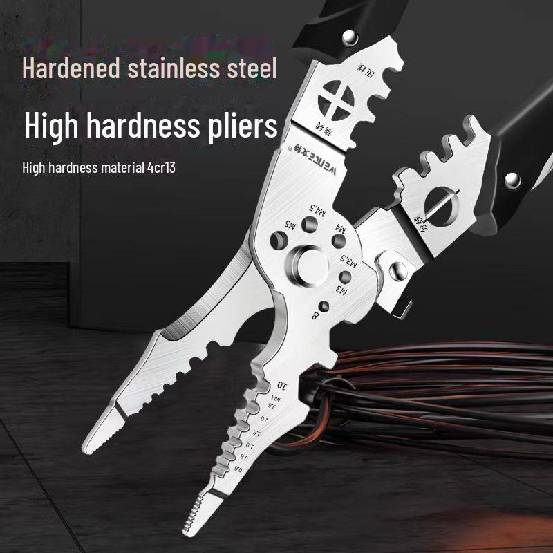 21-in-1 Electrician Multi-Tool: Copper Wire Stripping & Crimping Pliers, Wire Winding Clamp, Cutting & Wrench Pliers