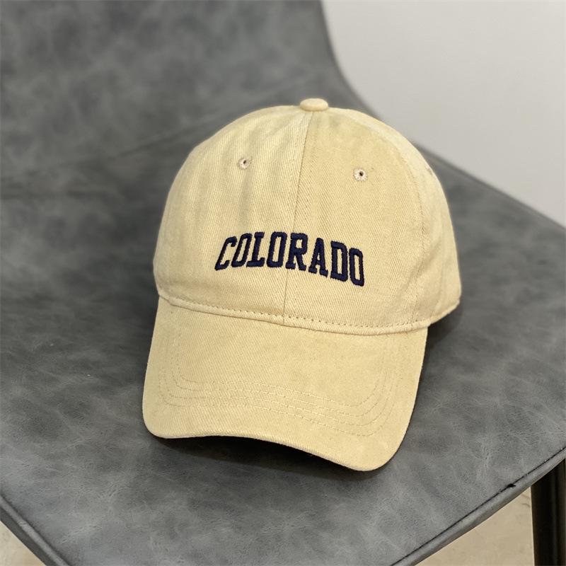 

Шляпа новая осенне-зимняя бейсболка с буквенным принтом женская повседневная модная модная большая окружность головы показывающая лицо маленькая кепка M（56-58cm）