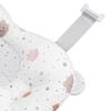 Soft Baby Bath Support Cushion Pad Cute Cartoon Bear Pattern Newborn Bathtub Floating Pillow Mat White