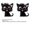 Süße Haustier-Themen Badezimmerdeko Halloween Zunge Raus Schwarze Katze Toilettendeckel Aufkleber, Cartoon Kätzchen Kreative Heimgeschenke Aufkleber, Wasserdicht