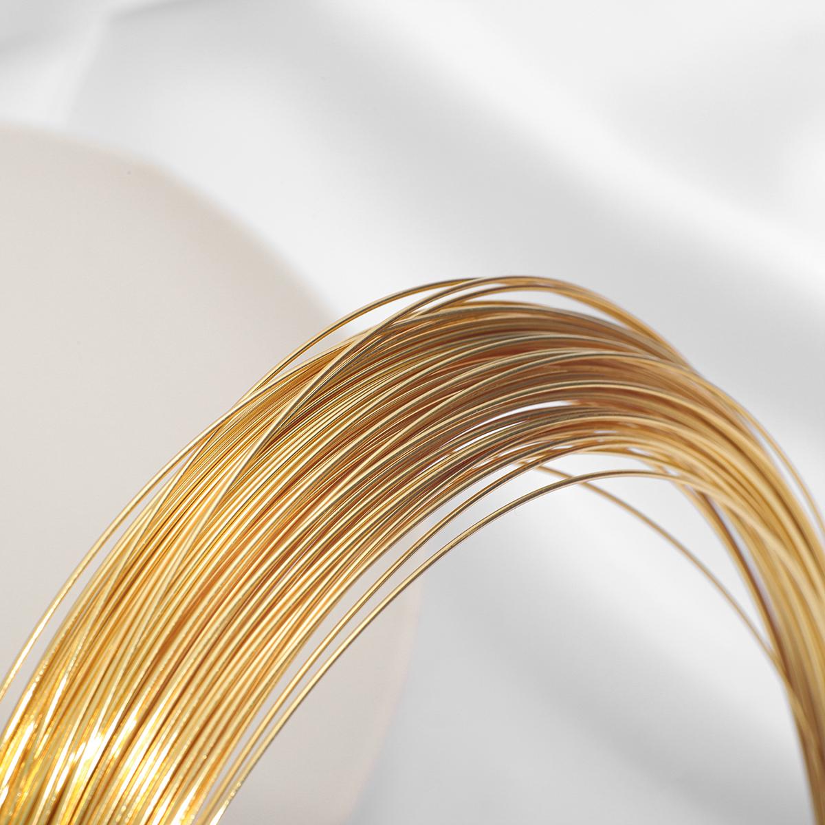 

Медный позолоченный голый провод для изготовления ювелирных изделий своими руками, многослойный браслет, браслет 0.6mm 1meter