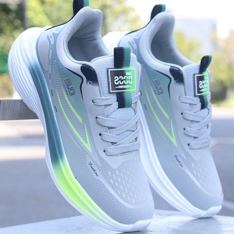 Pánské prodyšné síťované protiskluzové běžecké boty 2025 - Měkká podrážka, Tlumící nárazy, Ultralehká neformální sportovní obuv pro teenagery