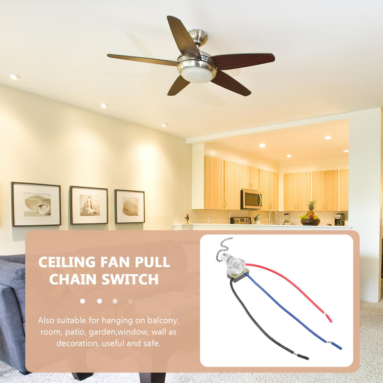 

2Pcs Heavy Duty Pull Chain Switch Replacement for Ceiling Fan Pull Chain Control Multi Purpose Use in Home Hotel Excellent other