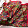 Luxury Paisley Square Scarf Women  Print Satin Neckerchief Spring Hair Band Foulard Bandana Echarpe Tie Shawl Wraps