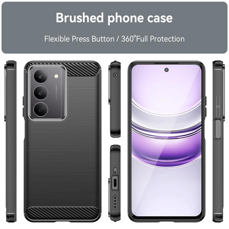 For Cover Realme C75x Case For Realme C75x Anti-knock Soft TPU Silicone Carbon Fiber Back Case For Realme C75x Case 6.67 inch