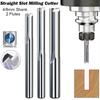 4/6mm Shank 2 Flute End Mill Tungsten Carbide CNC Router Bit Straight Slot Milling Cutter