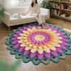 Yousheng Diatomaceous Earth Floor Mat 3D Realistic Rainbow Sunflower Pattern Quick Dry Non-Slip Absorbent Mat