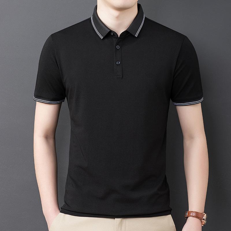 Мужская летняя новая мужская рубашка-поло с короткими рукавами в Корейском стиле — фото 8