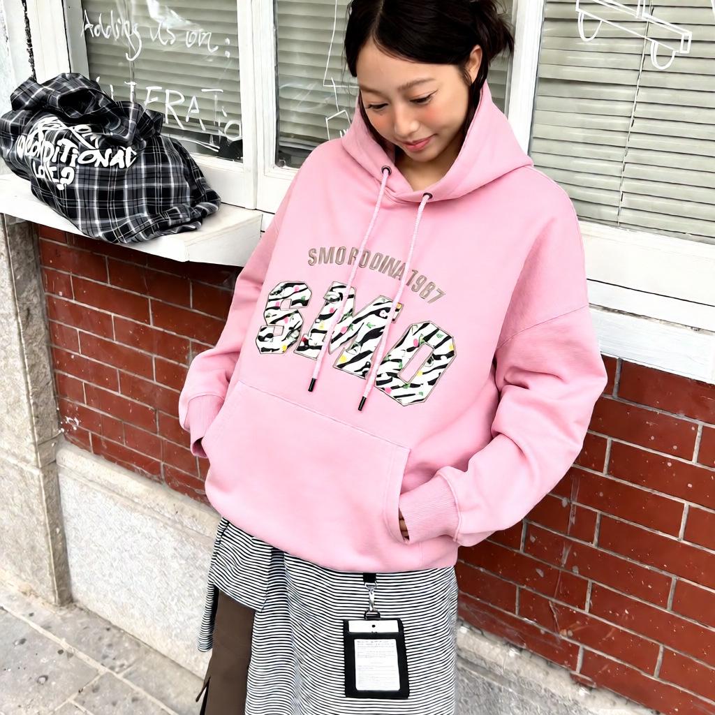 2026 Women's Loose Korean Style Hoodie - Trendy SMO Letter Print Casual Jacket for Couples