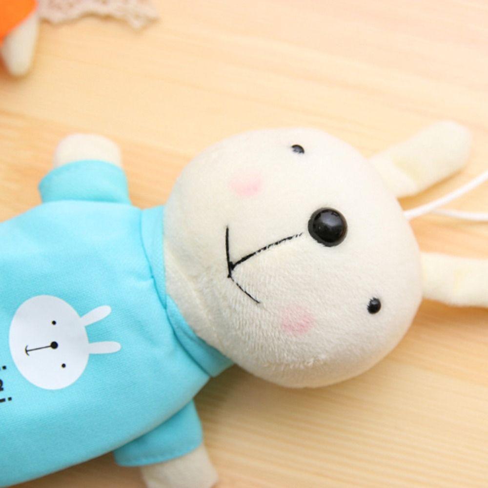 Kawaii Student Pencil Case Cartoon Stationery Storage Box Durable Plush Rabbit Pencil Bag Gifts