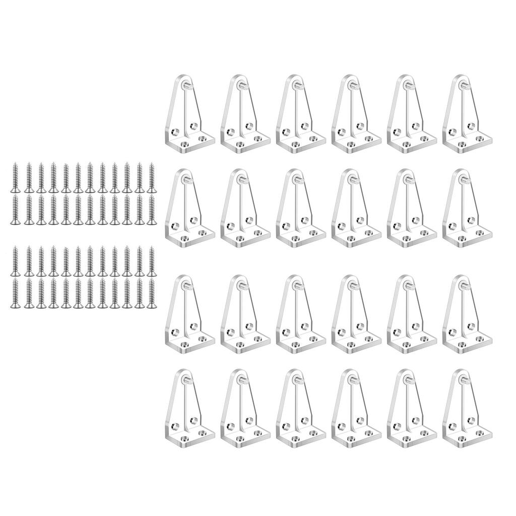 12/24Pcs Blinds Bottom Rails Holders Clips Blind Hold Down Brackets Positioning Hook with Screws for Easy Installation