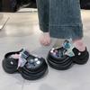 Chunky Platform Thick Bottom Diy Clogs for Women Summer 2025 Beach High Heels Soft Slippers Woman Eva Cloud Slippers