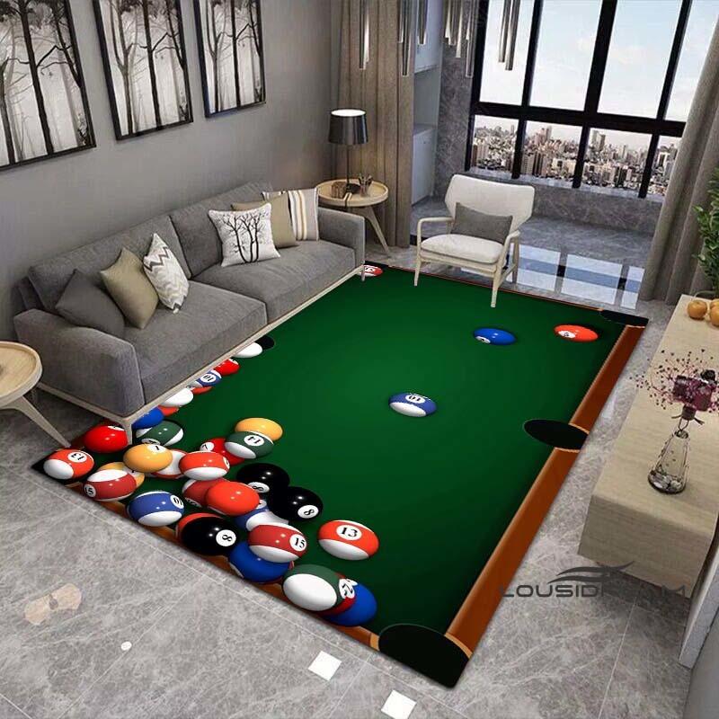 3D Color Black Pool Table Mat Carpet, Billiard Carpet, Ball Sports Carpet, Suitable for Living Room, Floor, Living Room,