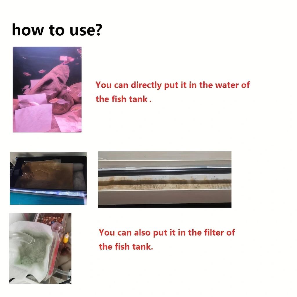 100pcs Fish tank color absorbing sheet water filtration tool